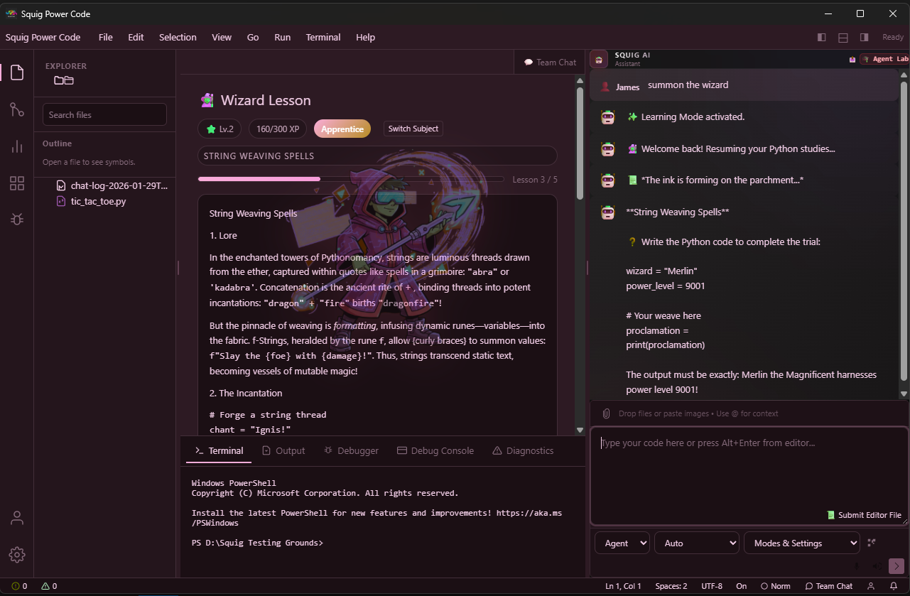 Wizard Mode Interactive Learning